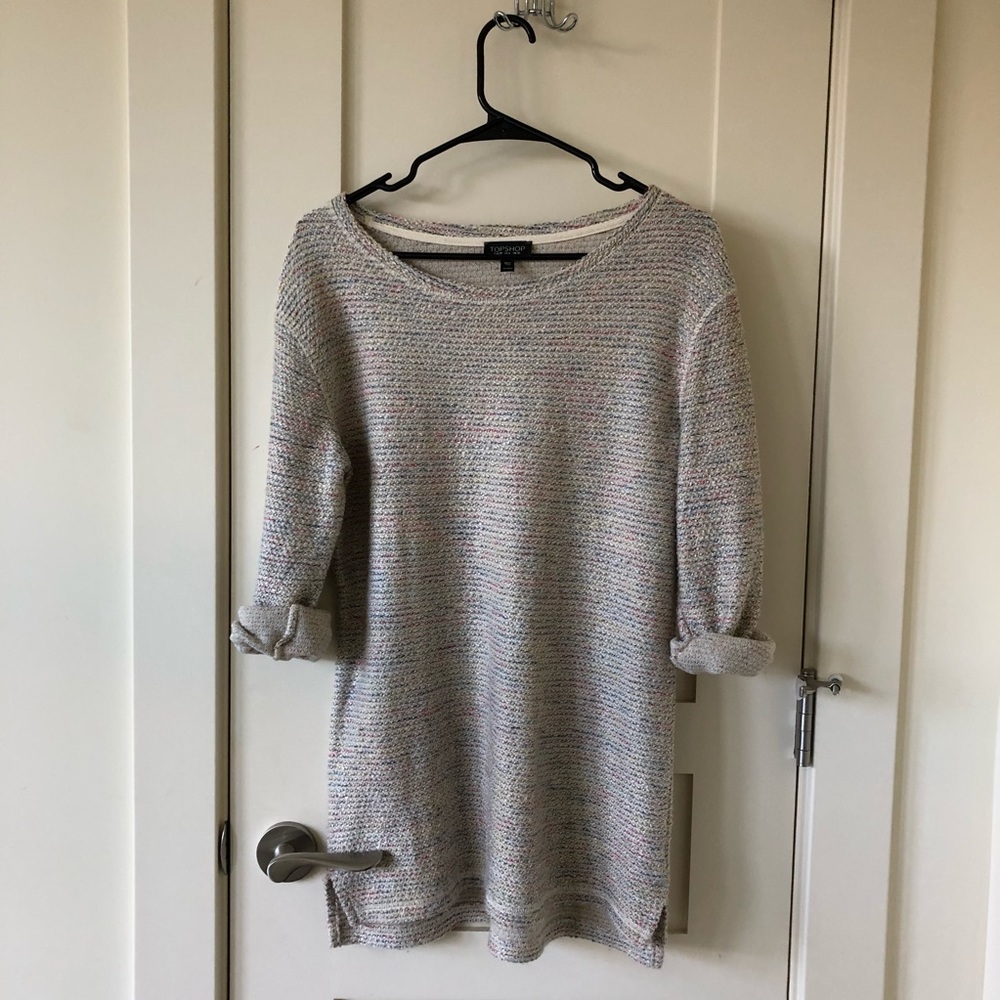 Topshop lightweight multicolor knit sweater - long
